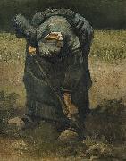 Vincent Van Gogh A Peasant Woman Digging painting